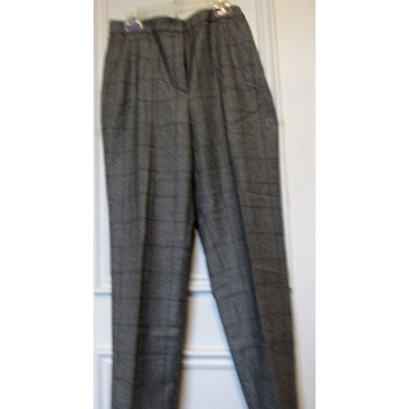 Massimo Dutti Pants - Massimo Dutti Checkered Pants women wool Size 4, Grey - New With Tags,